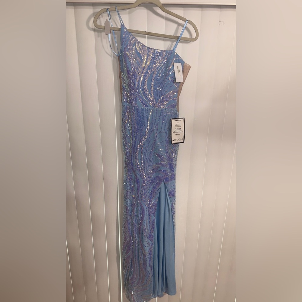 Blondie Nites Blue and Purple Sequin Dress